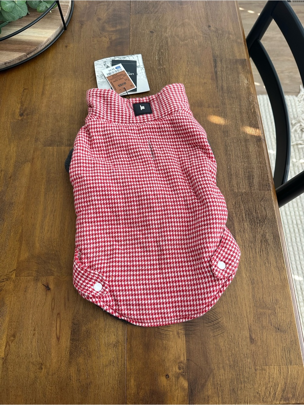 Dog Red Houndstooth Jacket